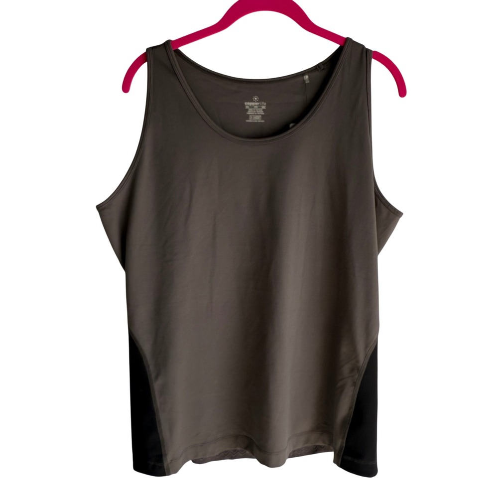 NWT COPPER LIFE by TOMMIE COPPER Grey&Black Lower Back Support Ladies‎ Tank, 3XL